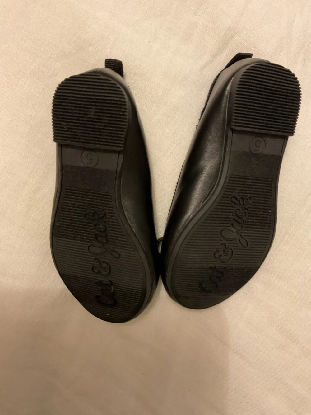 Cat & Jack Black Girls' Bow Ballet Flats
